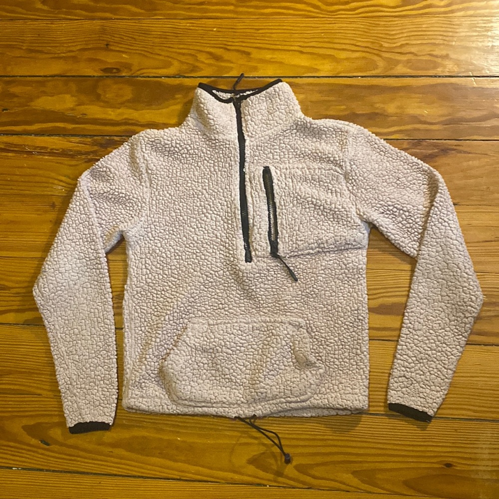 Pink zip up sweater